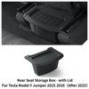 TPE Rear Seat Storage Box for Tesla Model Y Juniper 2025 2026-UP Organizer Center Console Bins Backseat Garbage Car Accessories