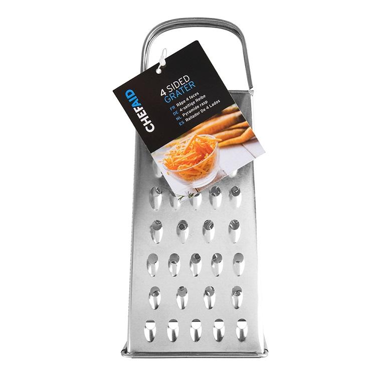 Chef Aid Stainless Steel 4 Sided Box Grater