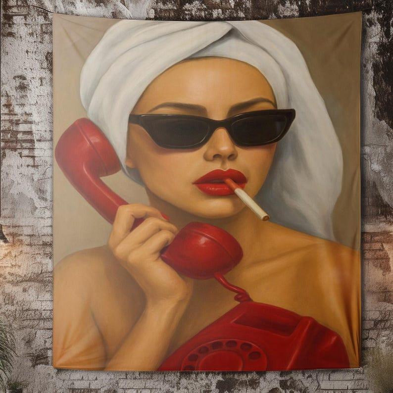Women s phone tapestry 75x100 чёрный