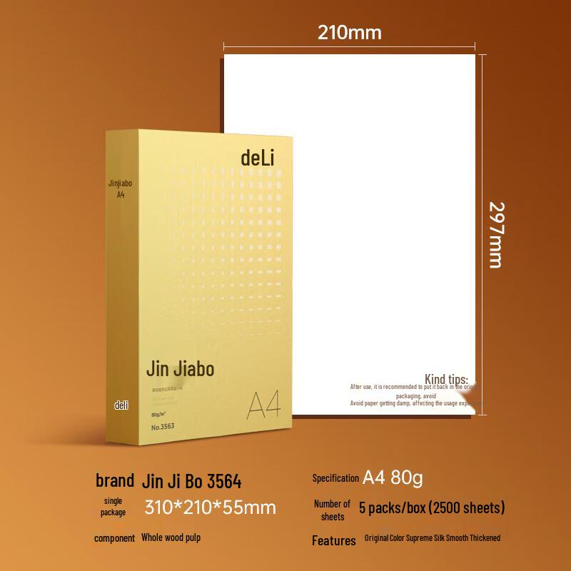 Deli A4 80g Gold-Platinum Copy Paper