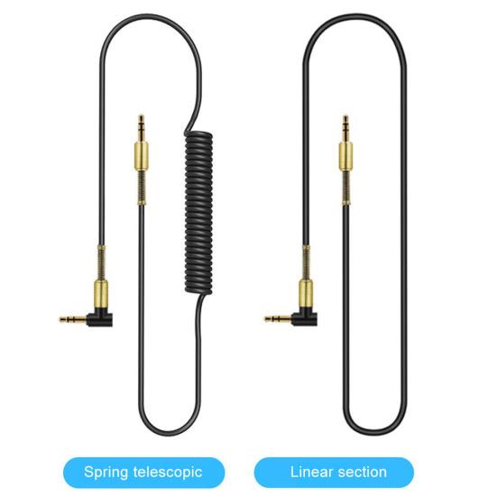3.5mm Male AUX Straight Spring Cable Audio Adapter Cord for Car Speaker Phone