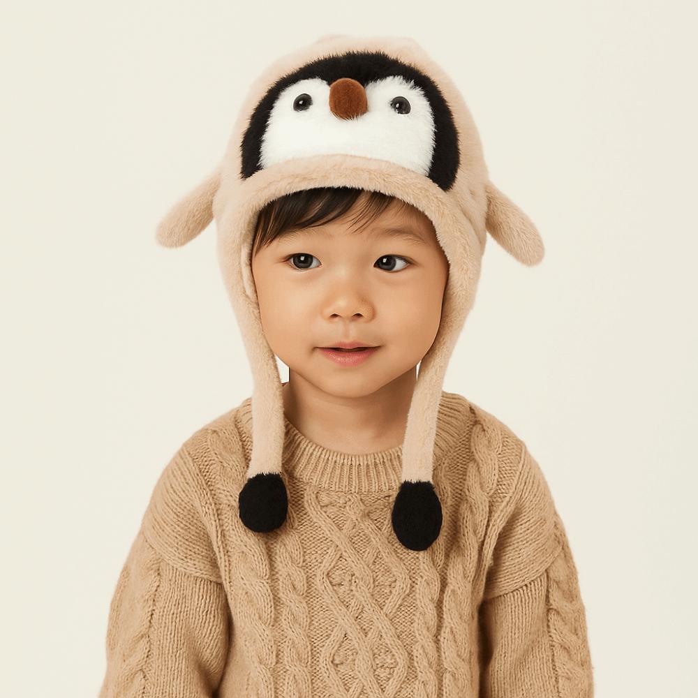 Windproof Cartoon Penguin Balaclava Hat Cute Plush Penguin Hat Cold Weather Wear