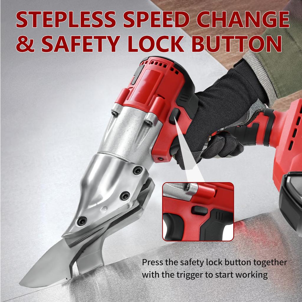 Cordless Electric Iron Scissors Brushless Metal Cutting Shear 360 Degree Pivoting Head for Milwaukee 18V Battery (No Battery)