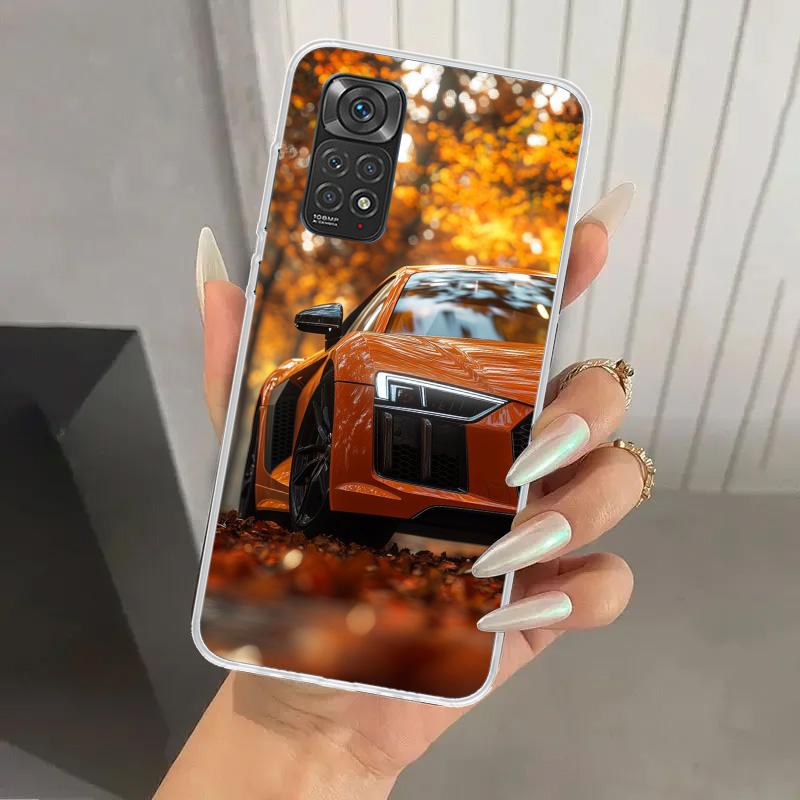 

R-S 6 7 8 Спортивный Чехол для Телефона Автомобиль для Xiaomi Redmi Note 15 14 14S 13 12S 12 Pro 11S 11 Plus 11T 11E 10S Мягкий Чехол Печатный Корпус Redm Redmi Note 10 4G