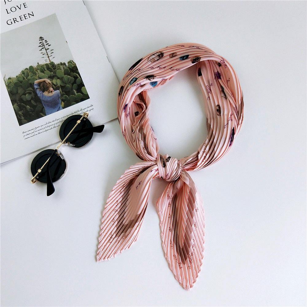 Decorative Simple Texture Silk Scarf Women'S New Style Spring And Autumn Summer Fashion Versatile Headscarf Work Scarf