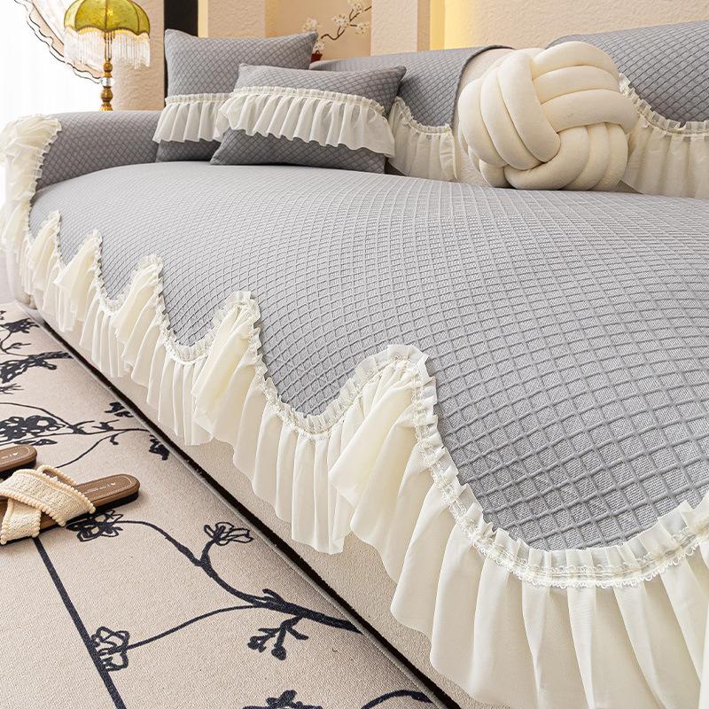 New Irregular Straight Row Sofa Seat Cushion Non-Slip Ice Silk Sofa Cover Cover Cloth Summer Special-Shaped Sofa Cushion