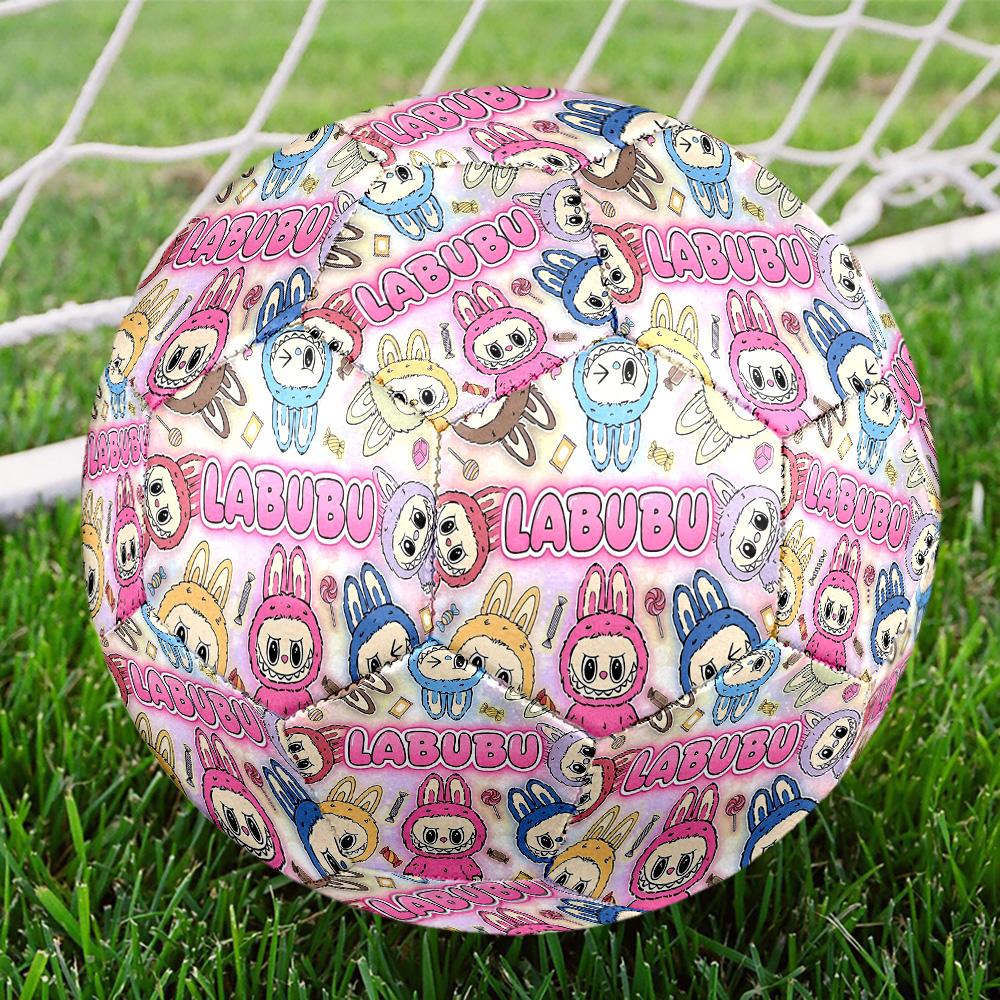 Labubu Print Size 5 Soccer Ball, Standard Match Football for Sports Game and Team Practice, Ideal Gift for Soccer Fans