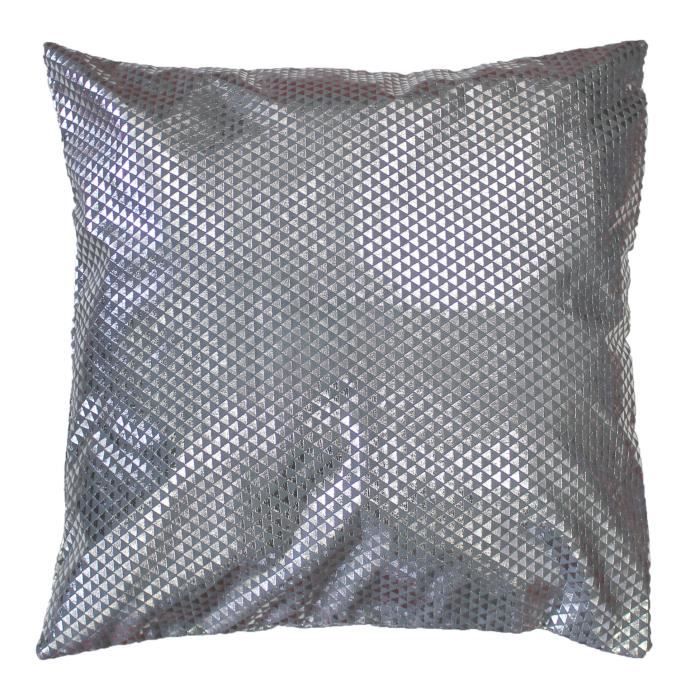 Housse de coussin - Suede Argent - 40 x 40 cm - Gris - Synthétique - Contemporain