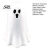 Cute Ghost Decor Ceramic Hollow Night Light, Halloween LED Glow Party Decorations Lamp, White Ceramics Figurine for Holiday Decoration Battery