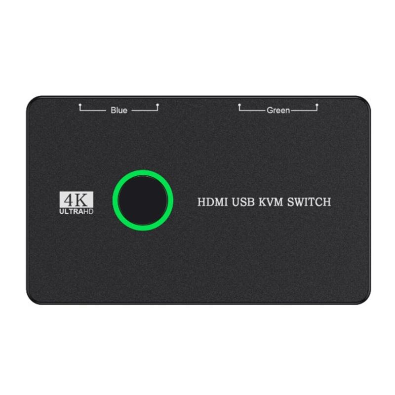 

USB KVM Switcher 2 Port Desktop Controller Case for 2 PC Sharing Monitors Mouse Keyboards Printer Management Controller 1