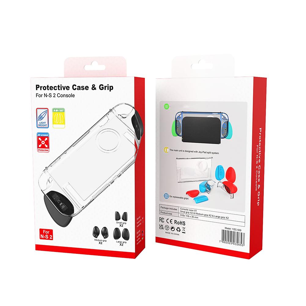 For Nintendo 2 Crystal Dockable Split Shell Ergonomic Case With Handle Protective Replac X8I1