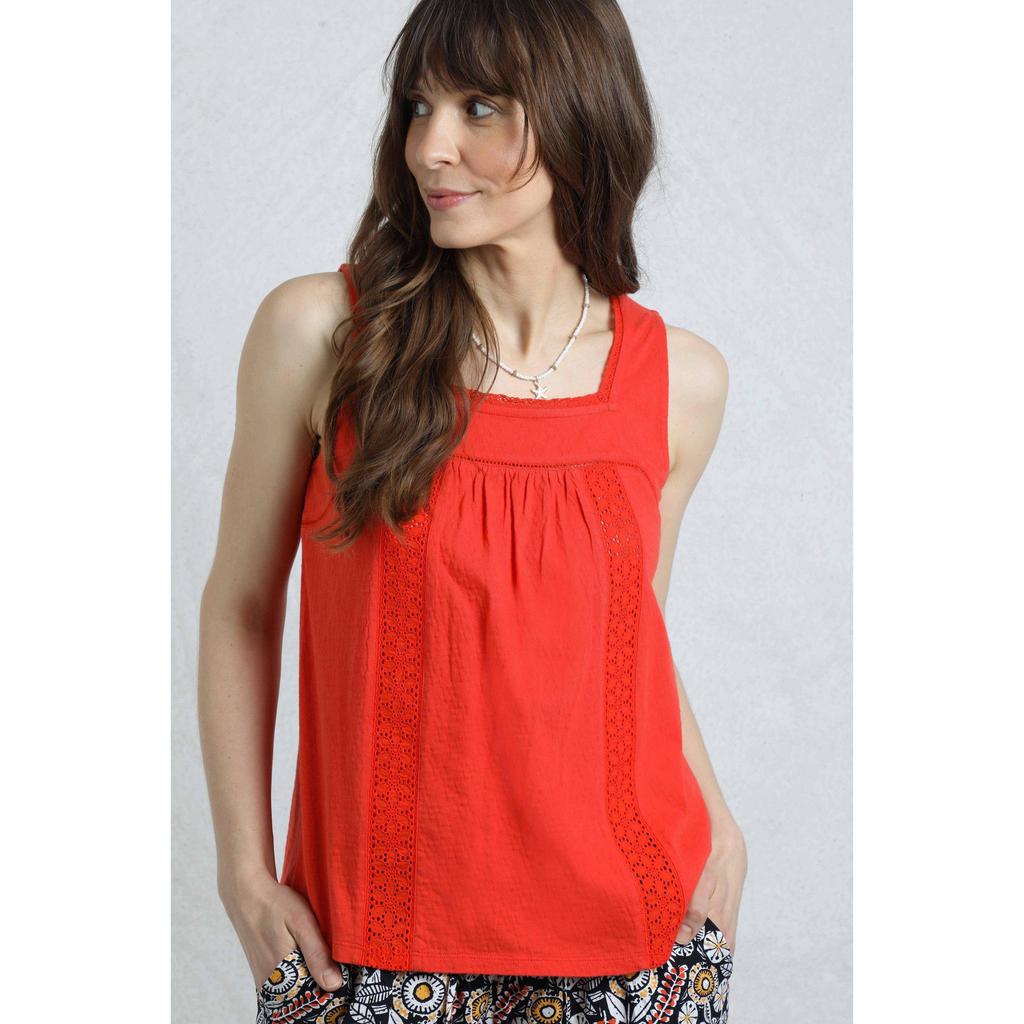 Weird Fish Womens/Ladies Chelle Organic Cotton Square Neck Vest Top