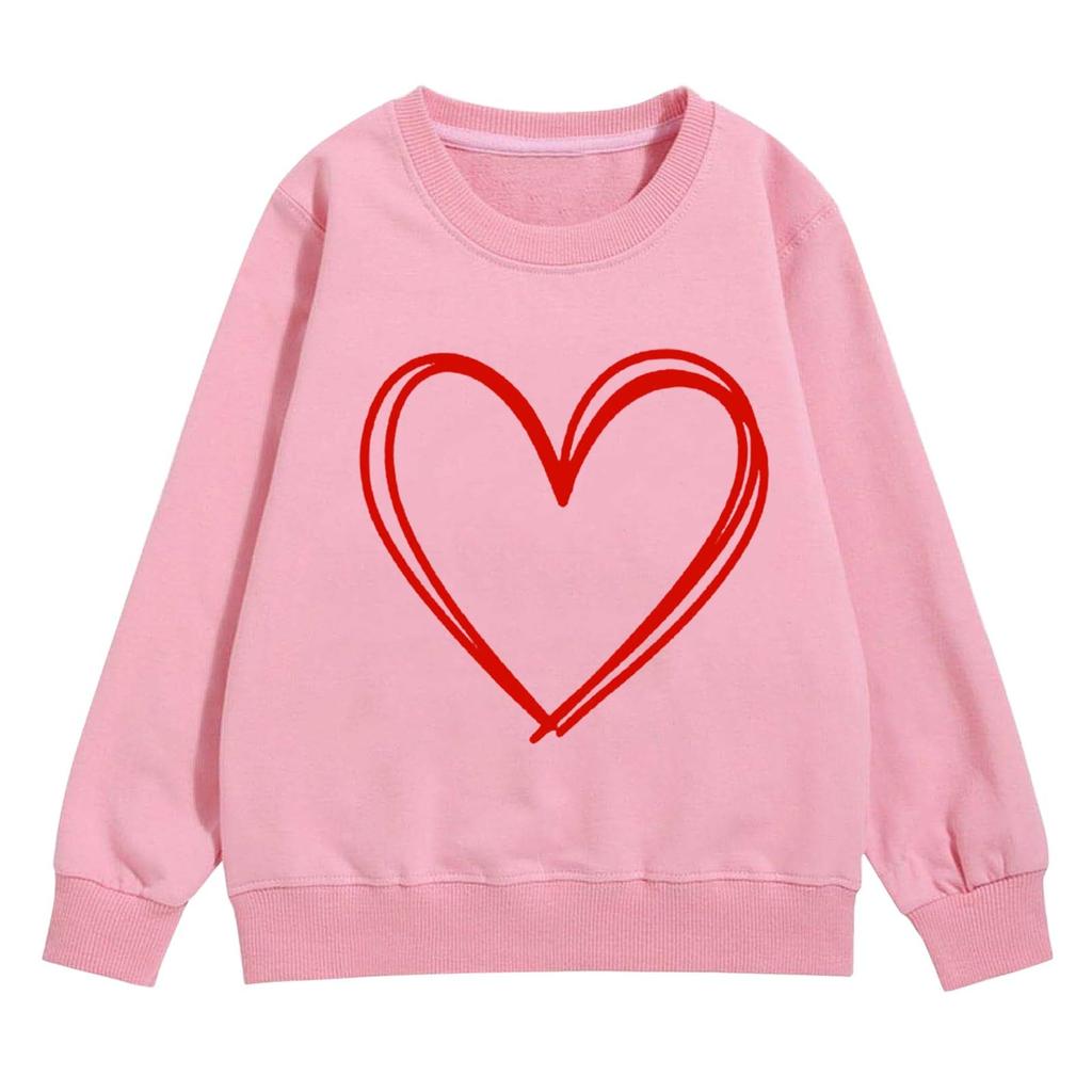 Girl's Sweatshirt, Long Sleeve, Neck Pullover, Cute Loose Neck Sweatshirt