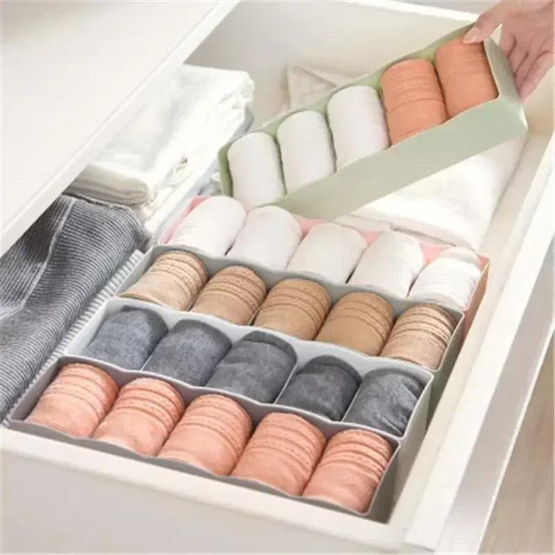 Closet Organizer Jeans Storage Boxs Foldable Underwear OrganizerStorage Dividers Dormitory Socks Clothes Drawer Organizer Box
