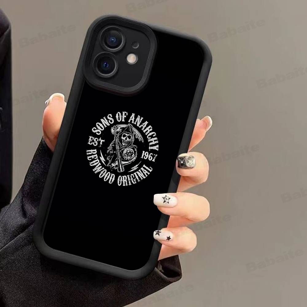 Custodia per Telefono TV Sons Of A-Anarchy per iPhone 17 16 15 14 13 11 12 Pro Max Plus Cover Posteriore Protettiva