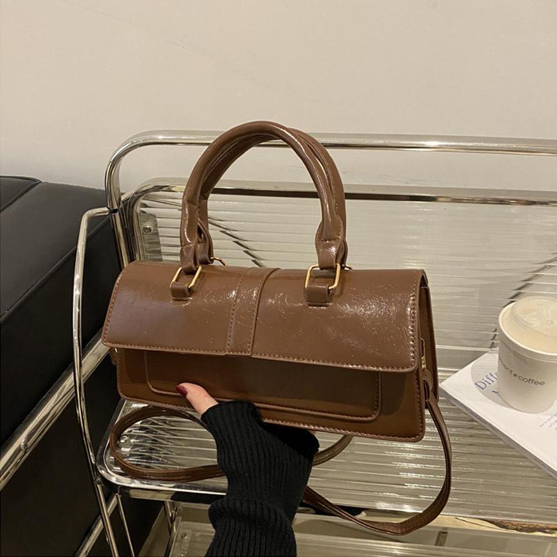 High Quality PU Leather Handbag Purse Women's Bag Solid Color Square Shoulder Crossbody Bags Lady Messenger Tote