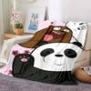 1pc Bear Panda Soft Warm Throw Blanket Nap Blanket For Couch Sofa Office Bed Camping Travel,Comfortable, Warm1027
