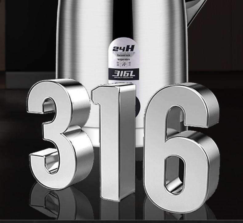 316 Stainless Steel Insulated Large Capacity Kettle - Long-lasting Vacuum Thermos for Boiling Water