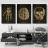 Anatomical Skeleton Chalkboard Poster Kraft Paper Posters DIY Vintage Home Room Medicine Student Decor Medical Art Wall Painting