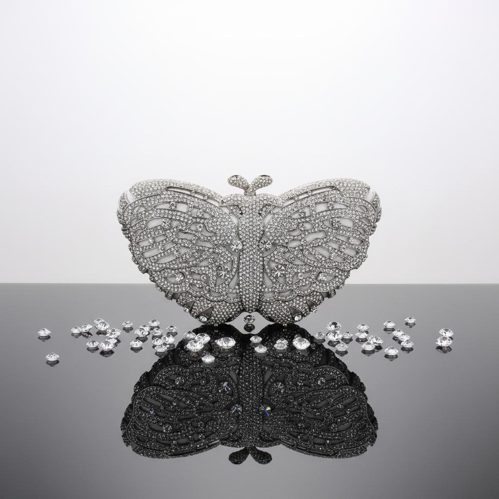 Strictly Selected Butterfly Diamond Evening Clutch