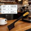 Coffee Machine Cleaning Brush, Dual Purpose Dusting Espresso Grinder Brush, Black, Polypropylene, PET Bristles