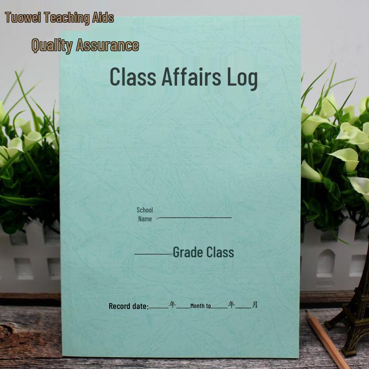 Class Affairs Log: 18 Open Sections, Special Pattern Cover, 156g Diary Notebook for School Use