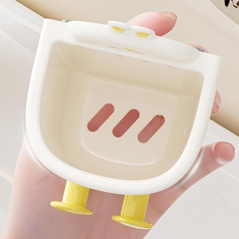 Niedlicher Cartoon Zahnbürstenhalter Zahnbürsten-Aufbewahrungsständer Wandmontiert Badezimmer Elektrische Zahnbürste Zahnpasta Aufbewahrungsbox