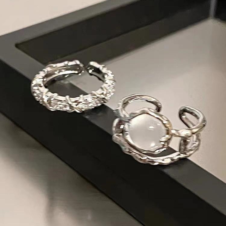 Moonstone Ring Women Opendesign Dainty Copper Jewelry For Fashion Lovers