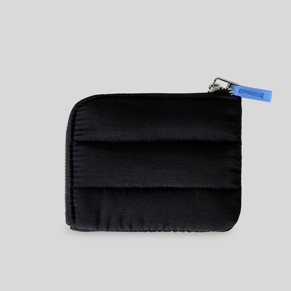 New Solid Color Quilted Coin Purse Ultralight Square Padded Wallet Nylon Portable Mini Card Holder