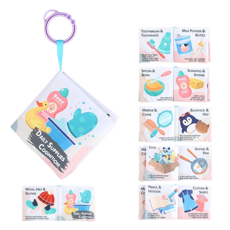 

Привлекательная моющаяся износостойкая мягкая тканевая книжка для младенцев Животные с Daily supplies