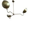 3-Arms Starburst Light Fixture | Mid-Century Modern Brass Orb Sputnik Chandelier | Italian Handmade Ceiling Light Fixture Stylish Home Decor