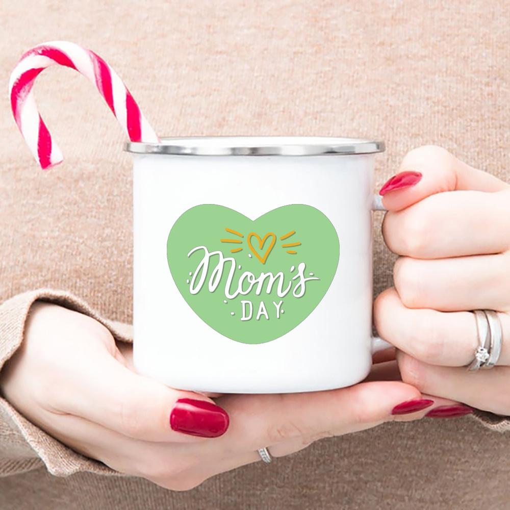 Thank You Mom Ever The Best Original Father's Day Gift Enamel Mug White Handled Cups Coffee Tea Enamel Mug Drink Water