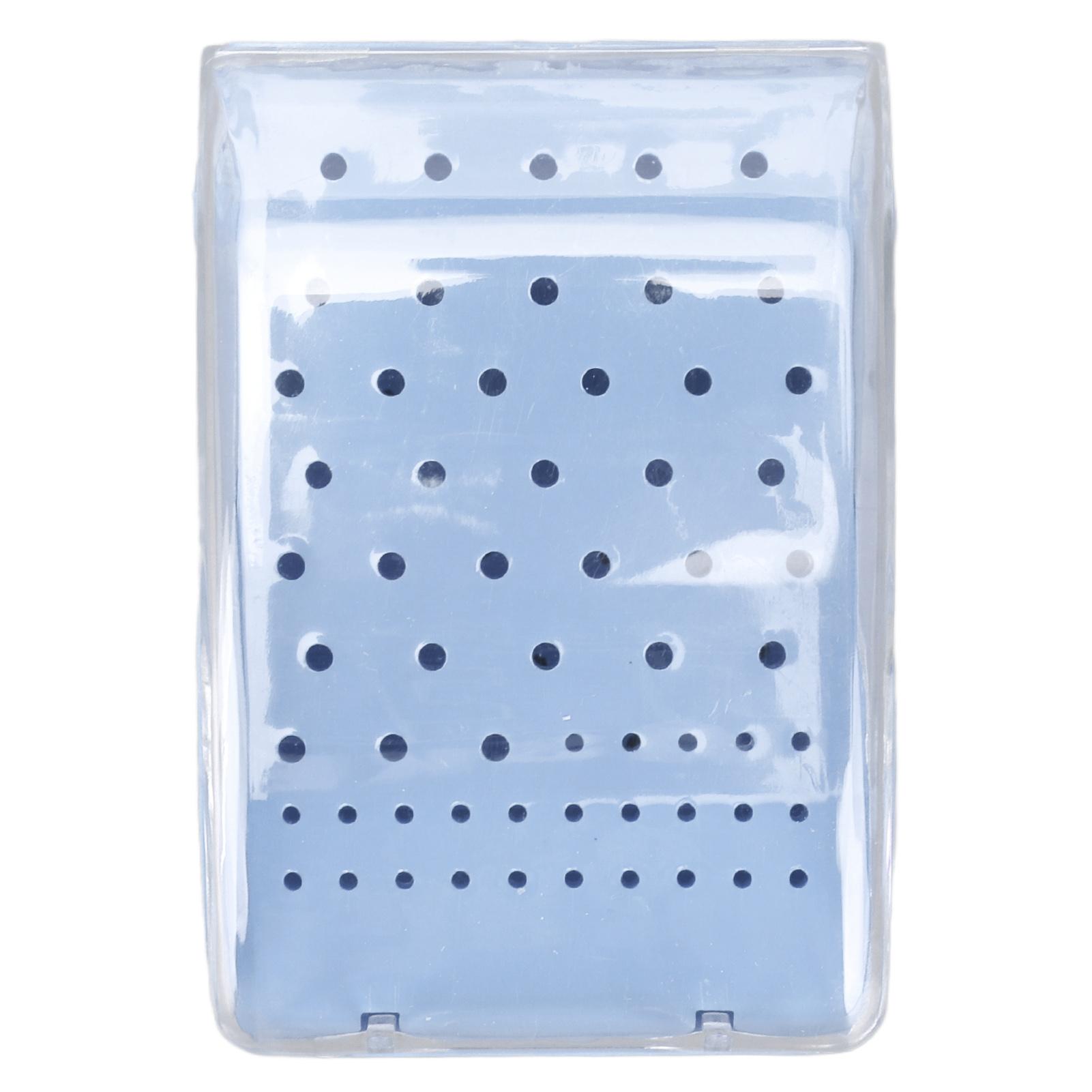 

Автоклавируемый футляр-органайзер для стоматологических боров, прямоугольный держатель для чистки боров на 60 отверстий, коробка для стоматологии синий