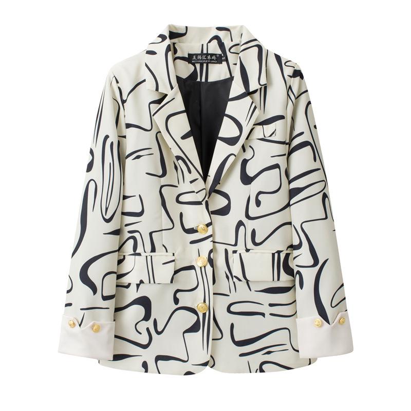 2026 Spring High-End Women's Blue Chic Suit Jacket - Korean Style
