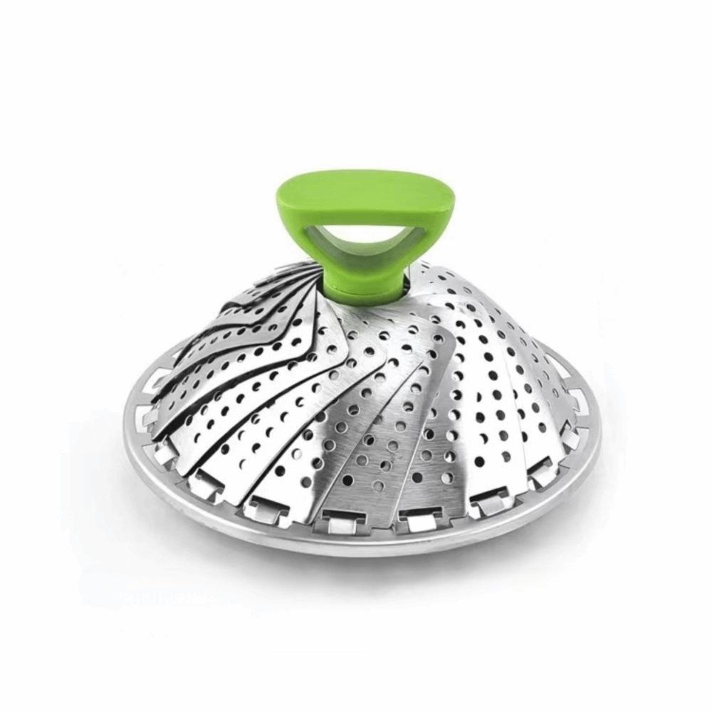 Folding Design Folding Food Steamer Stainless Steel Mesh Steamer Rack  Cooking Cookware