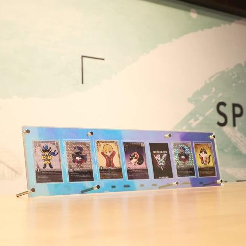 Menu Book Master Shield PRO 7-Row Aurora Trading Card Display Case, Screw-Down, for Storage and Display (7 Cards)