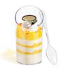 20Pcs 70Ml Reutilizável Cilindro Sobremesa Copos Plástico Mini Iogurte Mousse Sobremesa Copo