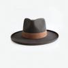 Ribbon Hemmed Pure Wool Top Hat Teardrop Top Pure Wool Felt Hat