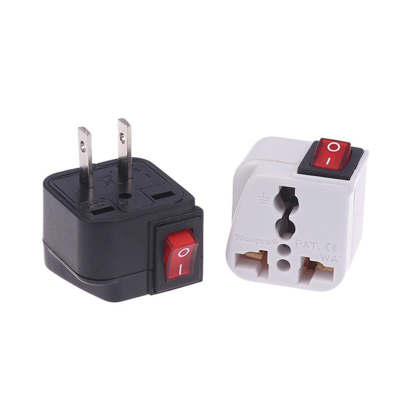 US 2-Pin Steckeradapter Konverter Ac100~250V 10A Mit Haupt Ein/Aus Schalter LED-Anzeige Wsa-6 Elektrischer Steckeradapter