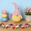 Easter Plush Chick Doll Ornament with Colorful Wizard Hat Glitter Egg Surface Yellow Plush Decoration Desktop Bookshelf Holiday Seasonal Decor