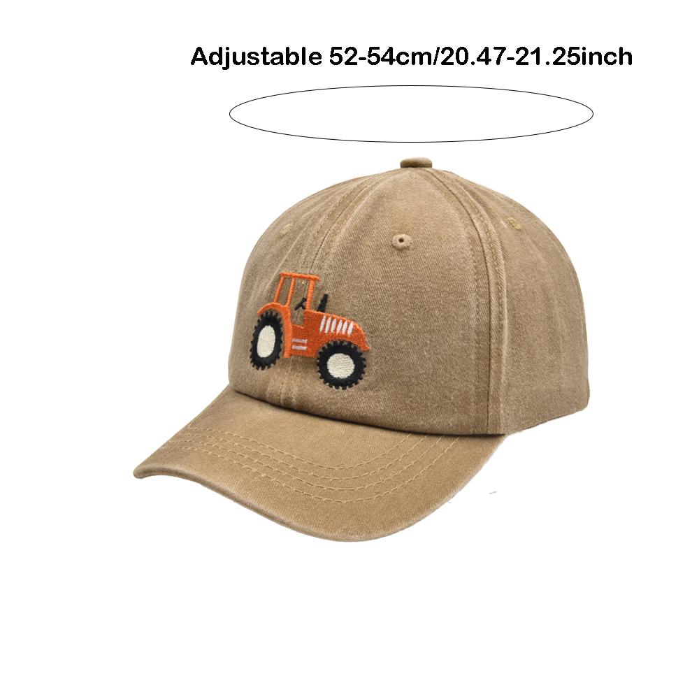Kids Baseball Cap Fashion Tractor Embroidered Spring Summer Sunscreen Caps for Boys Girls Casual Hat for 3-8 Years Kids Gifts