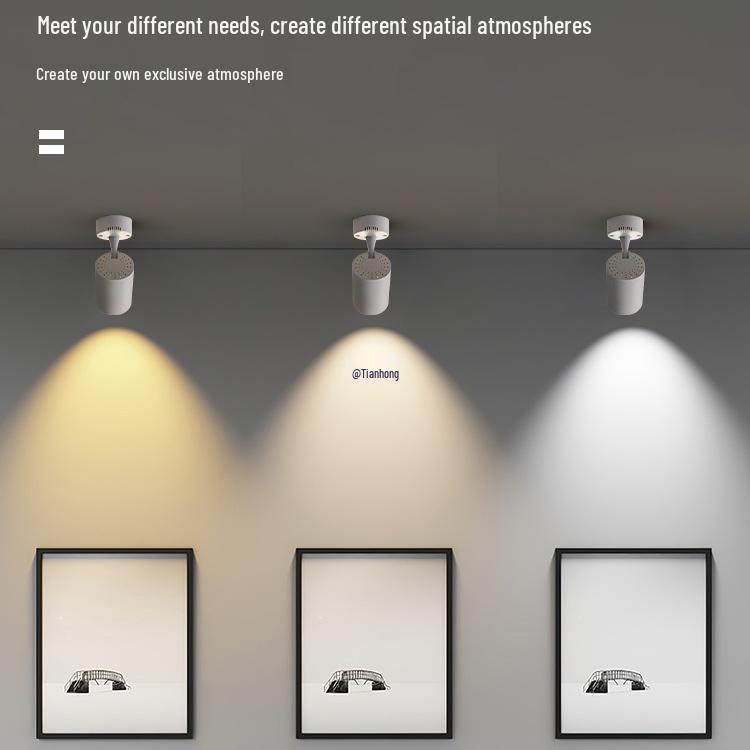 Adjustable Angle Super Bright Surface Mounted Spotlight for Home and Commercial Use