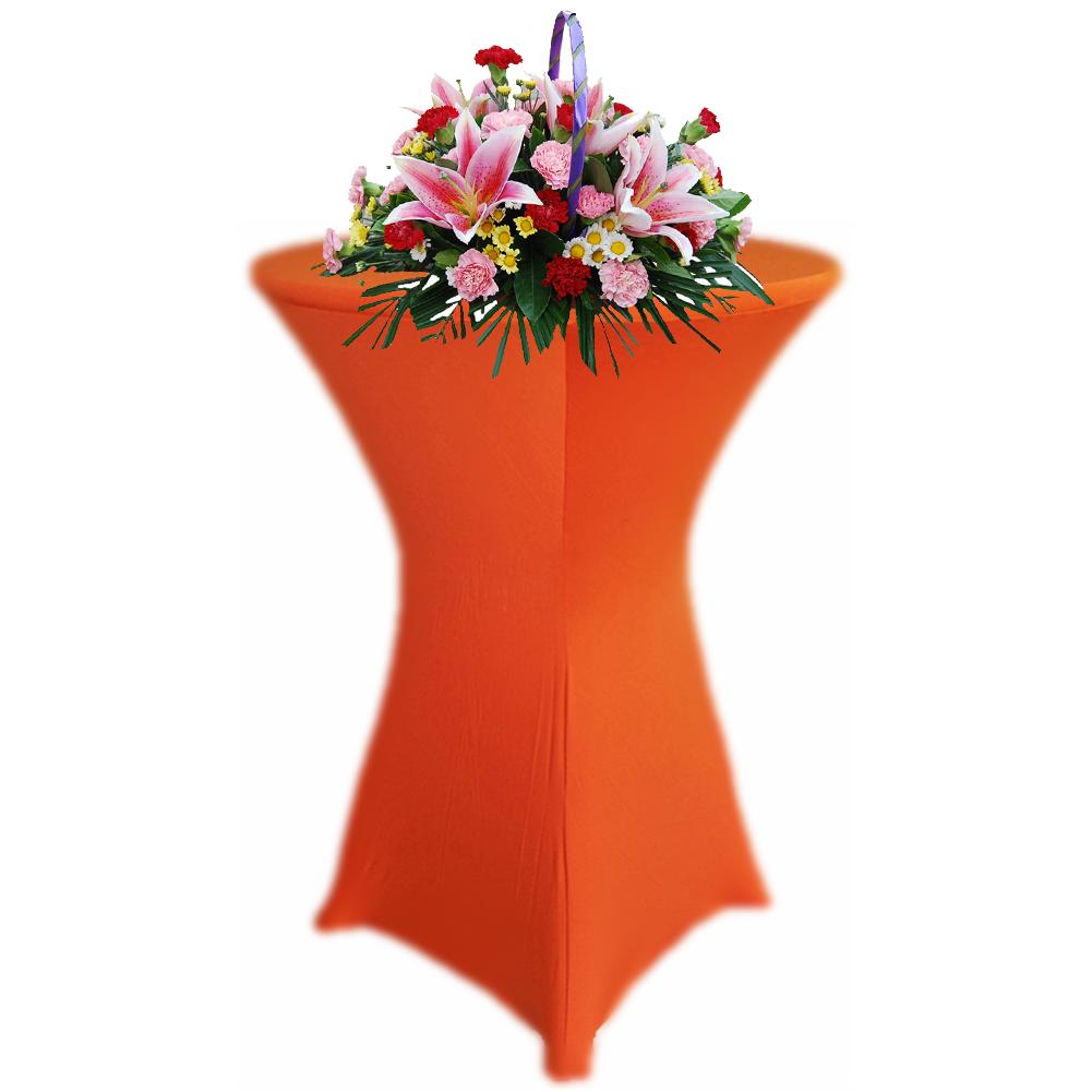 

Fashionable Elastic Table Cover for Bar Counter Cocktail Table Dinning Table Household Decoration Table Clothes Orange76*106cm