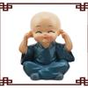 1 Set İçinde 4 Adet Bebek Buda Heykeli Kung Fu Keşiş Heykeli Araba Aksesuarları