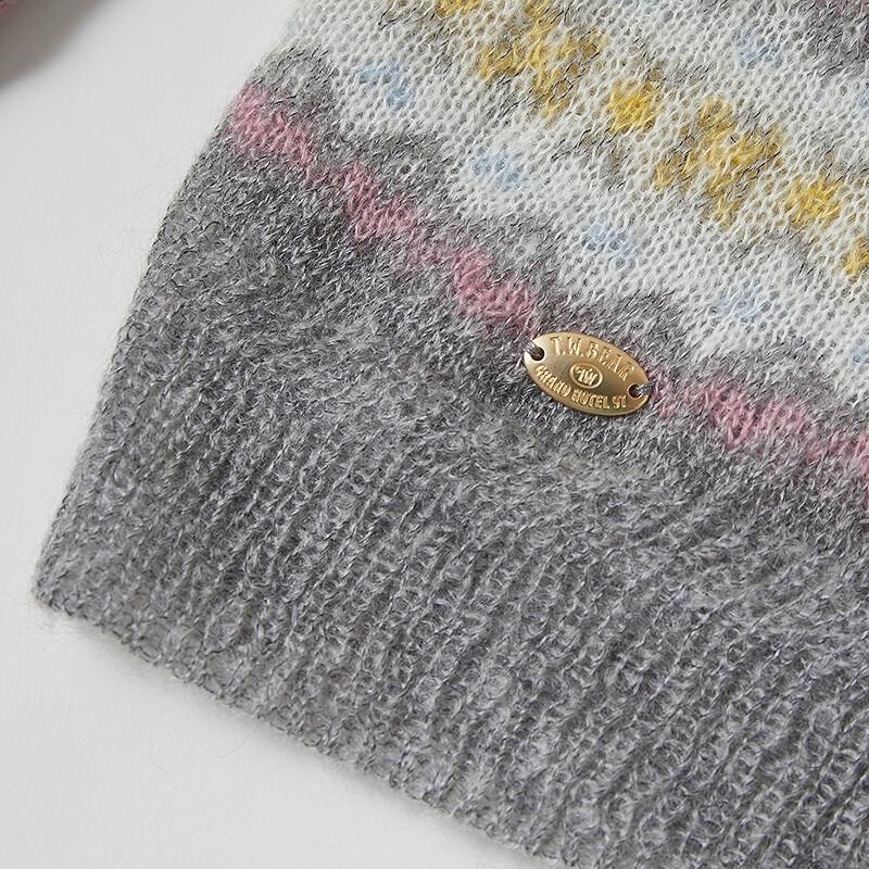 Teenie Weenie Women's Mohair Blend Jacquard Sweater