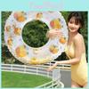 Wholesale Thickened Glitter Fruit Duck Inflatable Swim Ring For Children Cartoon Design