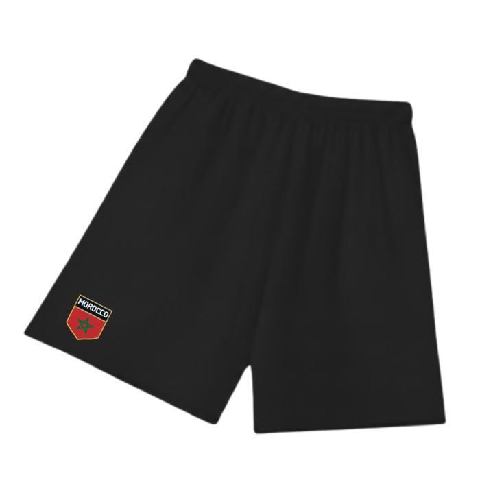 Ensemble Foot Enfant - NPZ - Inspiré Maroc - Maillot rouge & short noir - 100% polyester - 3-4 ans
