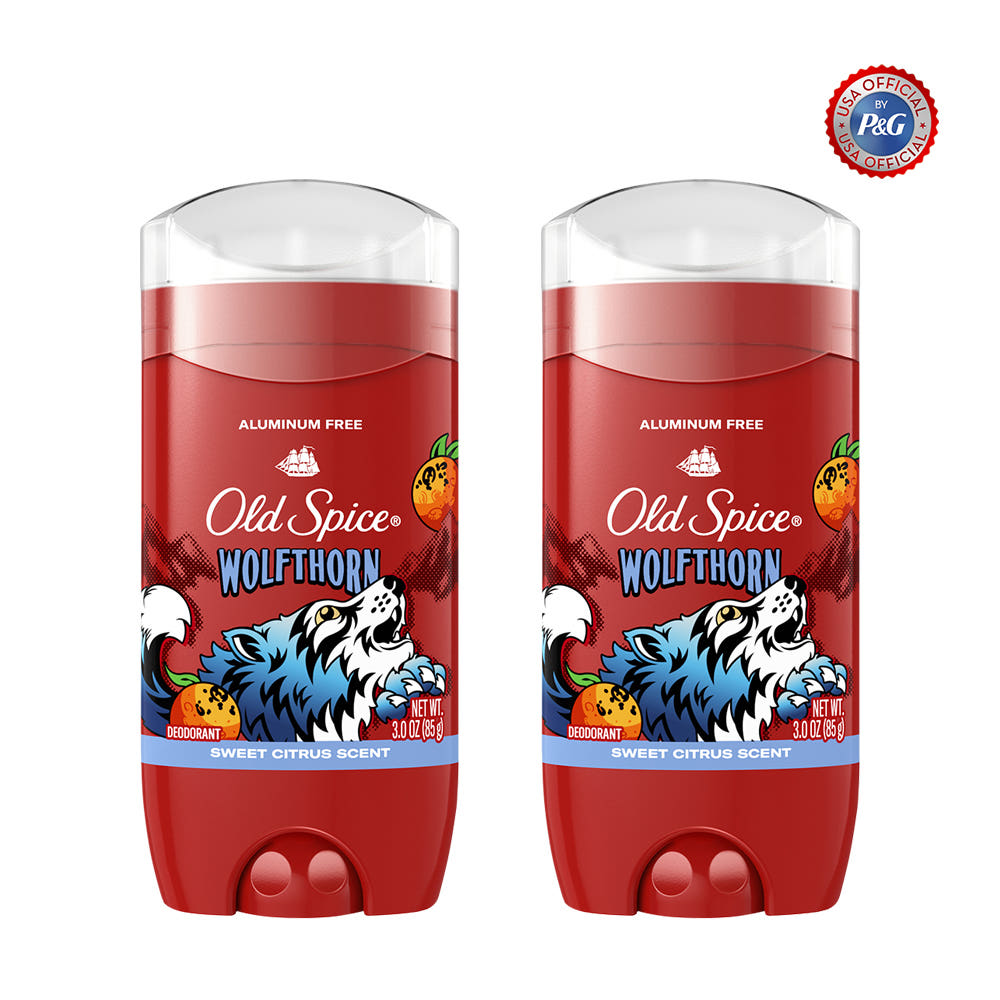 

Old Spice Wolfthorn Aluminum-Free Deodorant Stick Long-Lasting Odor Protection 85g x 2