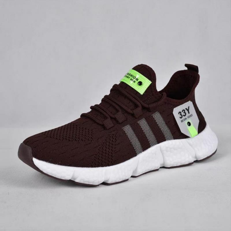 Foreign Trade Popular Men's Shoes 2025 Fly-woven Mesh Ultra-light Couple Running Shoes Men's Casual Breathable Sports Shoes