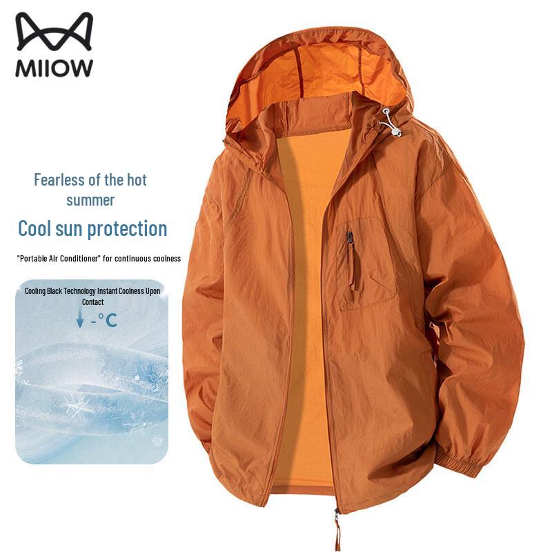 MiiOW Men s Lightweight UV Protection Hooded Jacket XS